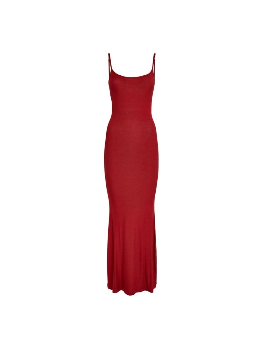 Skims brick red soft lounge slip maxi dress
